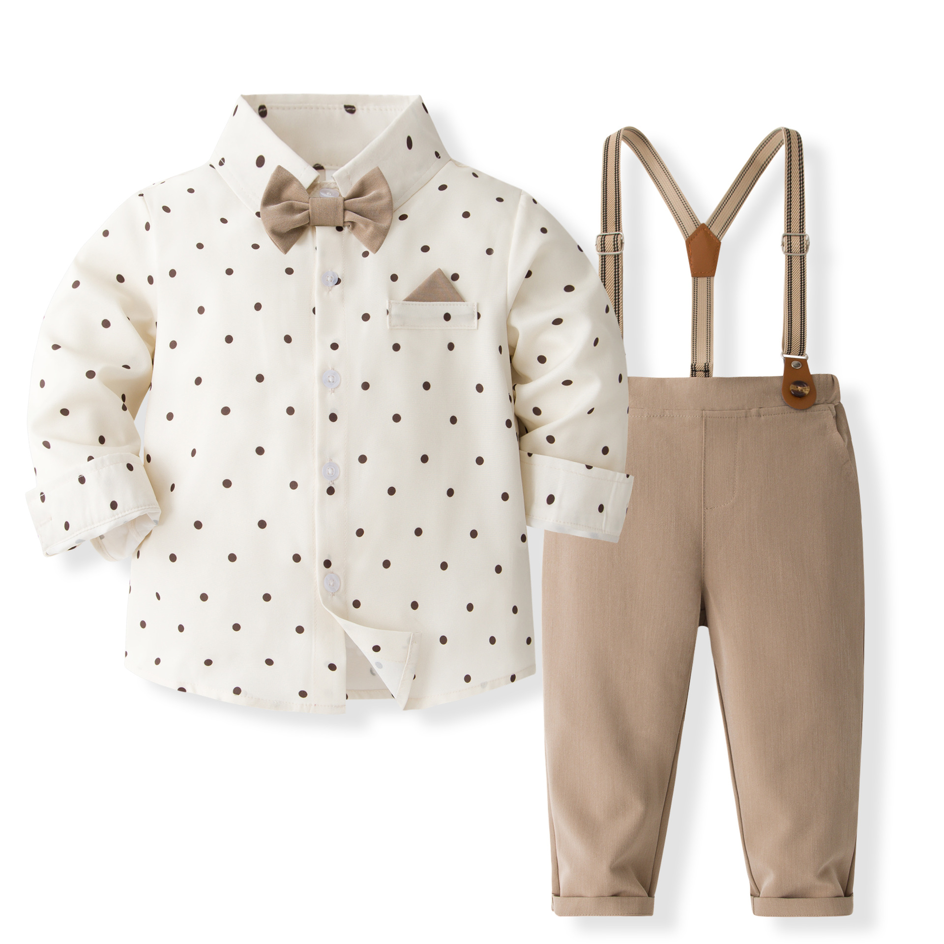 Source factory boys shirt suspenders suit baby wedding flower girl one-year-old banquet dress western style children's clothing