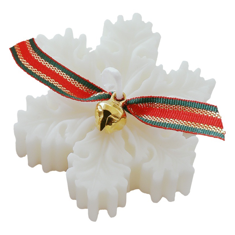 Vela de aromaterapia de Navidad de copo de nieve con regalo de mano vela al por mayor vela hecha a mano creativa cera de modelado de fragancia de Navidad