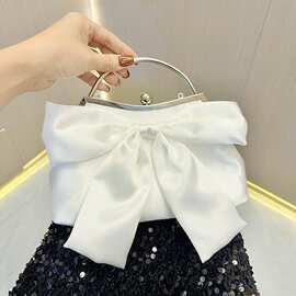 跨境热销白色婚礼包宴会手提包仙女包晚宴手拎包高级礼服包链条包