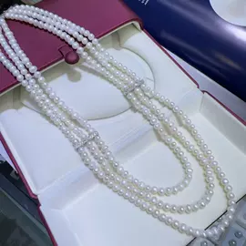 天然珍珠项饰;珍珠首饰套装;天然珍珠耳饰