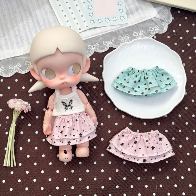 Zsiga Double-Layer Cake Skirt Star Skirt Long-Leg Kt Short Skirt 10cm Doll Dress 1/6 Bjd Half Skirt Wholesale