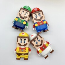 4Pcs/lot Super Ma Bros Without Electronic Function Action跨