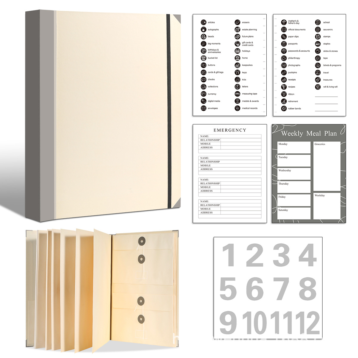 두꺼운 5CM-카키-오르간 가방-표준