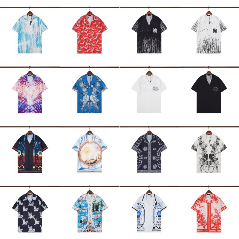 Foreign Trade Men's Shirts, Summer Trendy Brand Amiri, All-Over Camouflage Print Men's Short-Sleeved Shirt T-Shirt Foreign Trade Men's Shirts, Summer Trendy Brand Amiri, All-Over Camouflage Print Men's Short-Sleeved Shirt T-Shirt