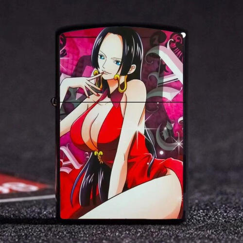 Creative cartoon anime lighter, metal kerosene windproof lighter, factory wholesale, custom-made according to image.