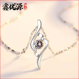 唯美爱吊坠子项链女锁骨链日韩简约时尚个性气质工厂批发吊坠项链