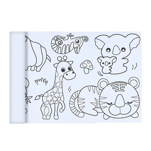 Cross-border 3M long children's doodle roll early education intellectual coloring paper thick wall sticker not dirty wall long canvas
