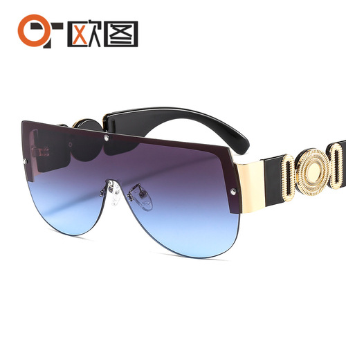 One-piece fashionable sunglasses for men and women, personalized modern retro one-piece goggles M504 cross-border accessories theme