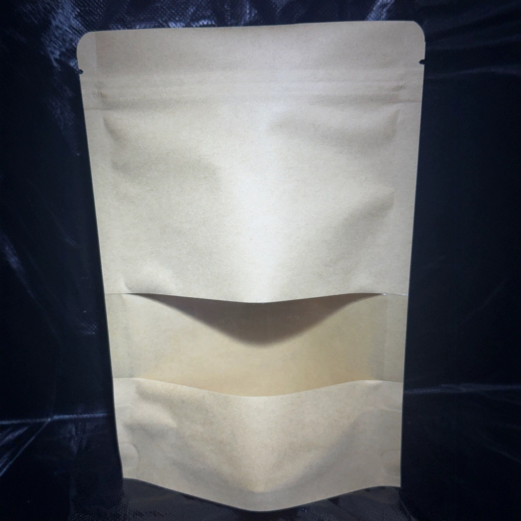 牛皮纸袋自封袋开窗食品包装牛肉干果拉链自立袋子加厚防水密封袋