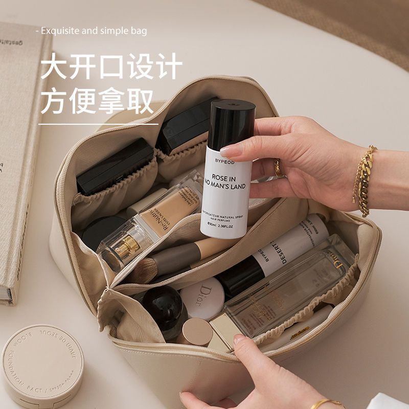 Xiaohongshu misma calidad de alta apariencia bolsa de cosméticos para salir de viaje de gran capacidad bolsa de almacenamiento de maquillaje bolsa de lavado de celebridades de internet