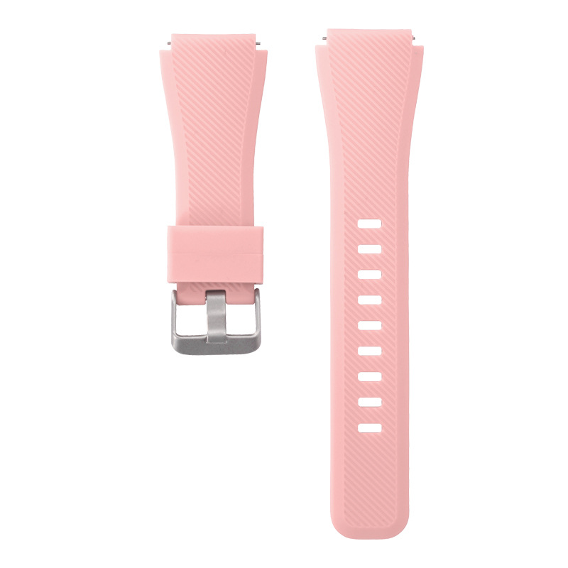 Compatible with Samsung S3 twill silicone strap 20/22mm, quick-release lugs, official same single-color silicone strap from Huawei undefined