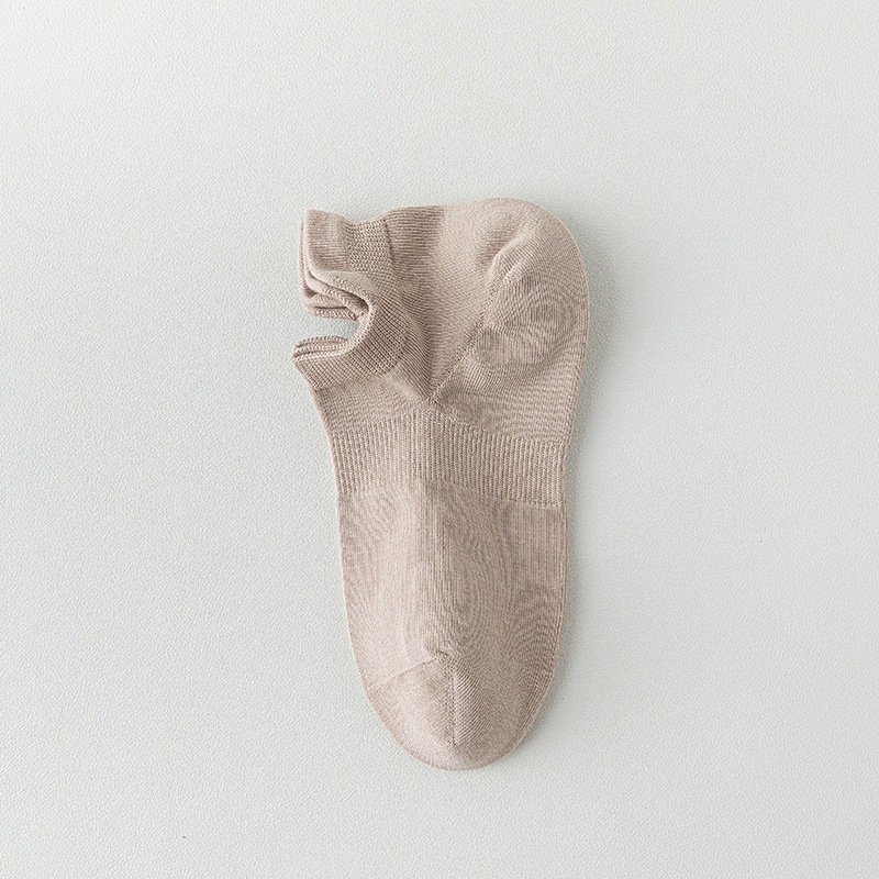 Calcetines de barco de algodón de color sólido, calcetines cortos de orejas para hombres, calcetines de embalaje independientes de algodón anti-balling 100 en uno sin costuras óseas