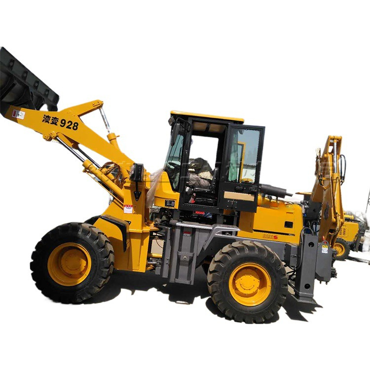 Jardín ocupado Orchard excavación y carga de ruedas todo en una máquina sitio de construcción carga frontal hidráulica cargador de excavación trasera