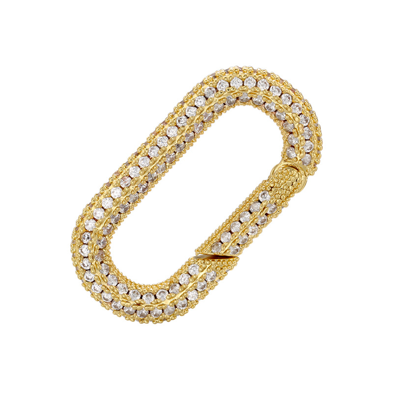 Simple Style Heart Shape Gold Plated Plating Zircon Jewelry Accessories 1 Piece