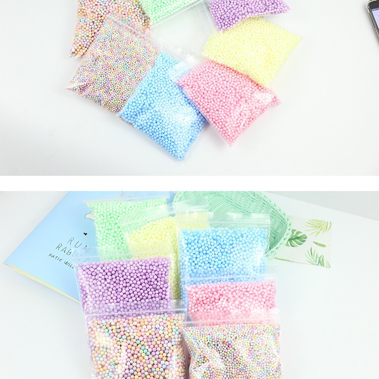 4-6mm Macaron Color Foam Ball diy Handmade Material Slime Granular Ball Flow Planet Decorative Filling
