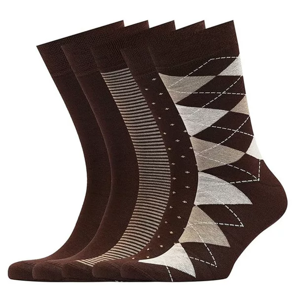 Cross-Border Socks Men's Business Socks Striped Solid Color Argyle Large Size Mid-Calf Socks Cotton Amazon American Style Long Socks Breathable