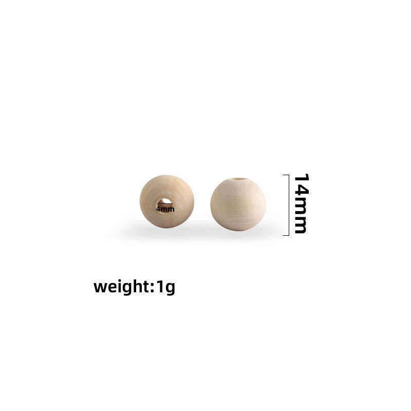 10 ~ 20mm color madera Hemu granos redondos molar juguete teether pulsera pezón cadena collar DIY accesorios de la joyería