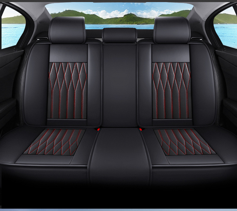 New Model of Foreign Trade All-Season Universal Meteor Full Leather Breathable and Wear-Resistant Five-Seater Car Interior Seat Cushion and Seat Cover Wholesale