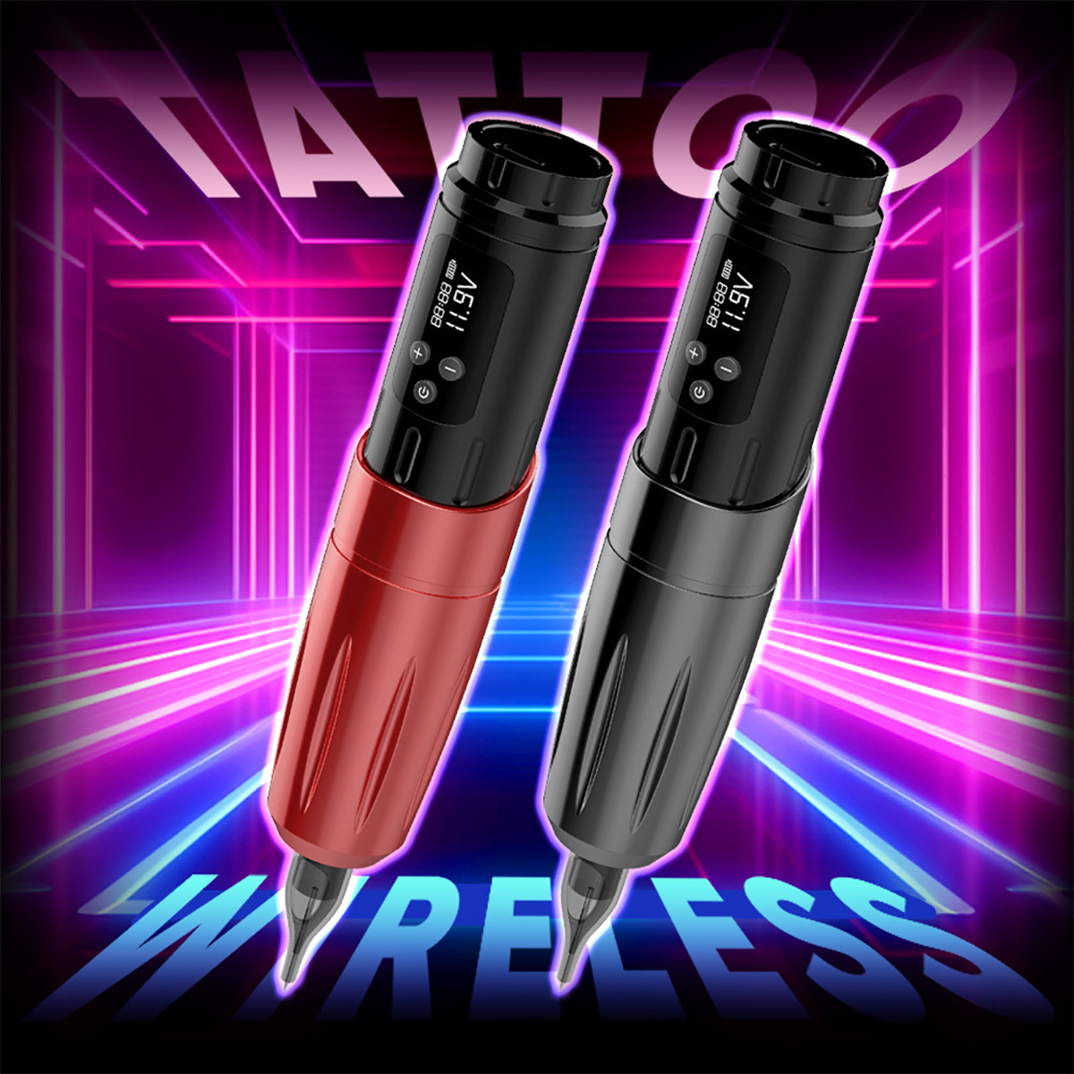 Conjunto de máquina de tatuaje transfronteriza para principiantes Juego completo de batería de tatuaje todo en uno Cinta de bolígrafo Pantalla LCD Máquina de tatuaje