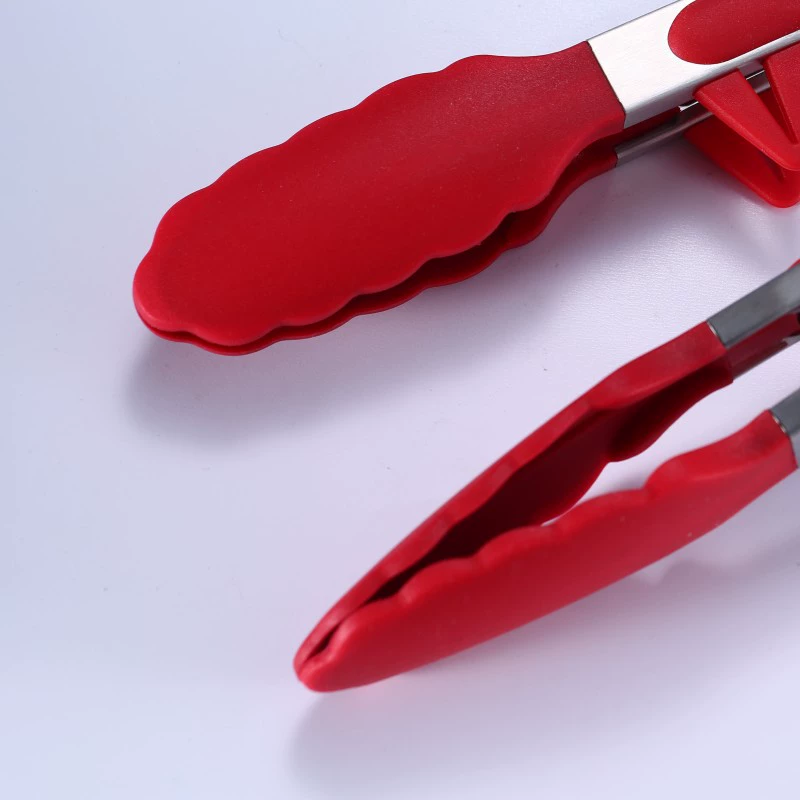 Клипса для продуктов силиконовая 9"/12" кухонная с нержавеющей сталью, термостойкая, антипригарная для барбекю, многофункциональная зажим для хлеба