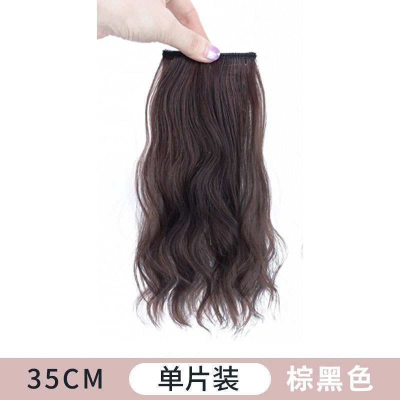 Nuevo cabello rizado almohadilla de cabeza pieza de cabello peluca femenina esponjosa aumento de cabello alto cráneo de una pieza almohadilla de raíz de cabello simulación de cabello