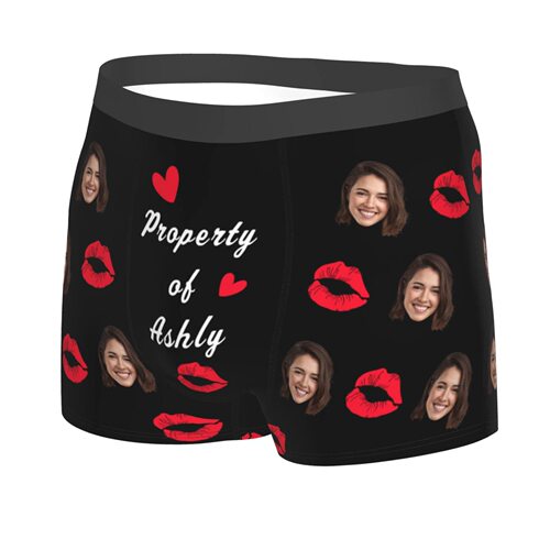 Valentine's Day Digital Print Men's and Women's Patterns Flat Bottom Underwear POD One Piece Factory