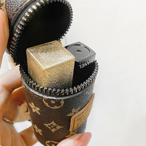 Coin Purse Women's Ins Retro Print Mini Lipstick Cosmetic Bag 2024 New Compact Headphone Key Pendant Bag