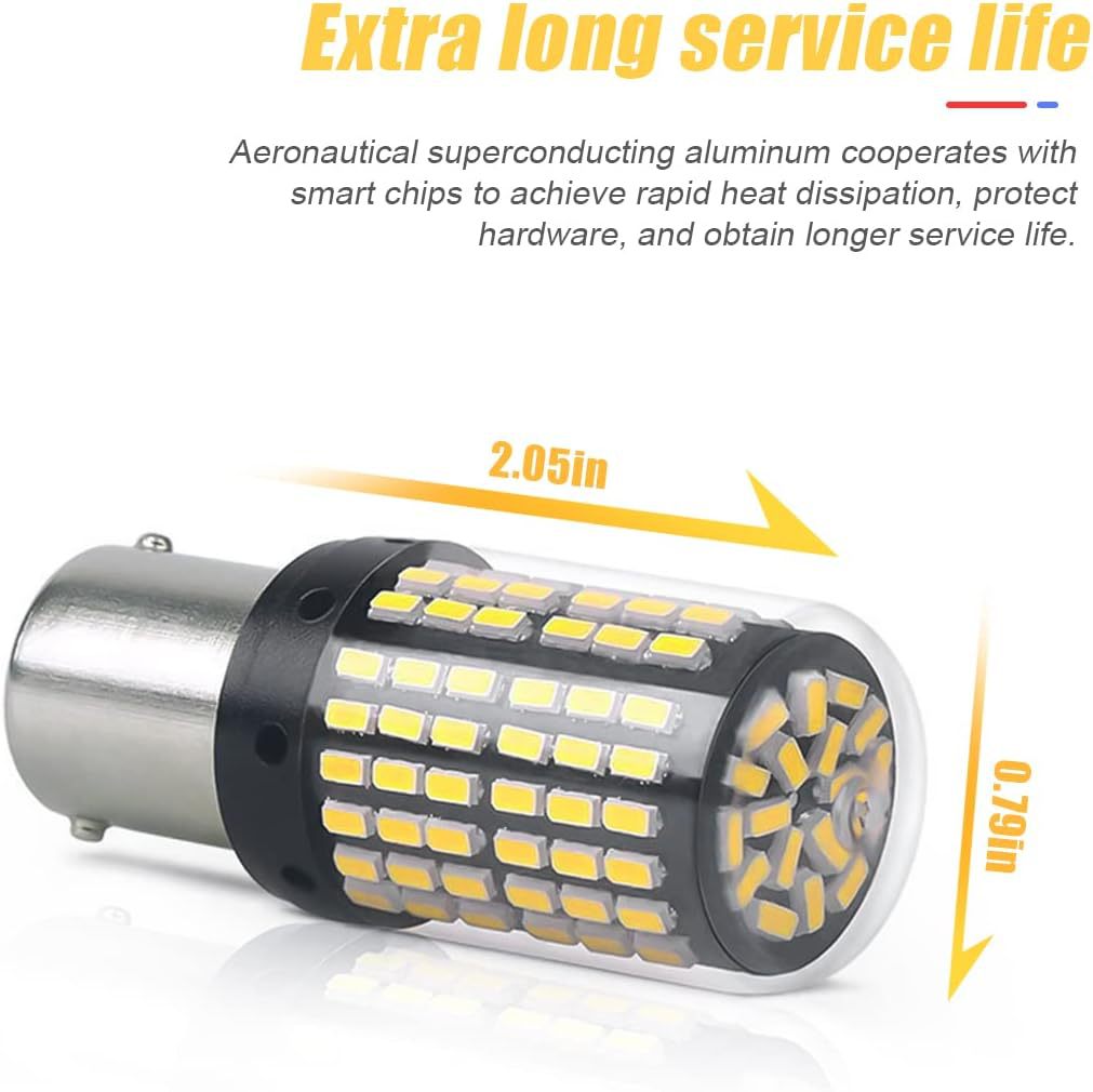 Ventas transfronterizas calientes de automóviles LED luces de marcha atrás luces de dirección 1156 T20 3014 144SMD luces de freno 1157 image 3