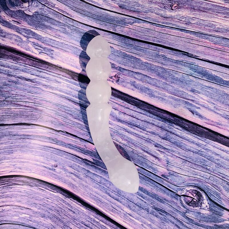 天然白水晶雕刻原石打磨水晶按摩棒 图 14