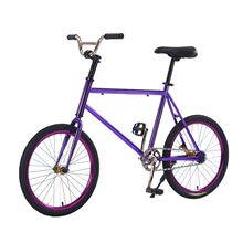 新款死飞自行车20寸翘头动作把爆改橄榄链电镀金男女学生网红单车