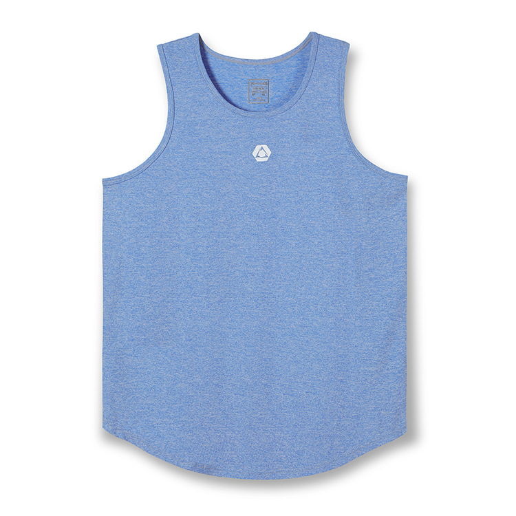Verano de los hombres corriendo entrenamiento sin mangas de secado rápido ropa deportiva fitness hielo seda delgada suelta chaleco superior en stock impreso