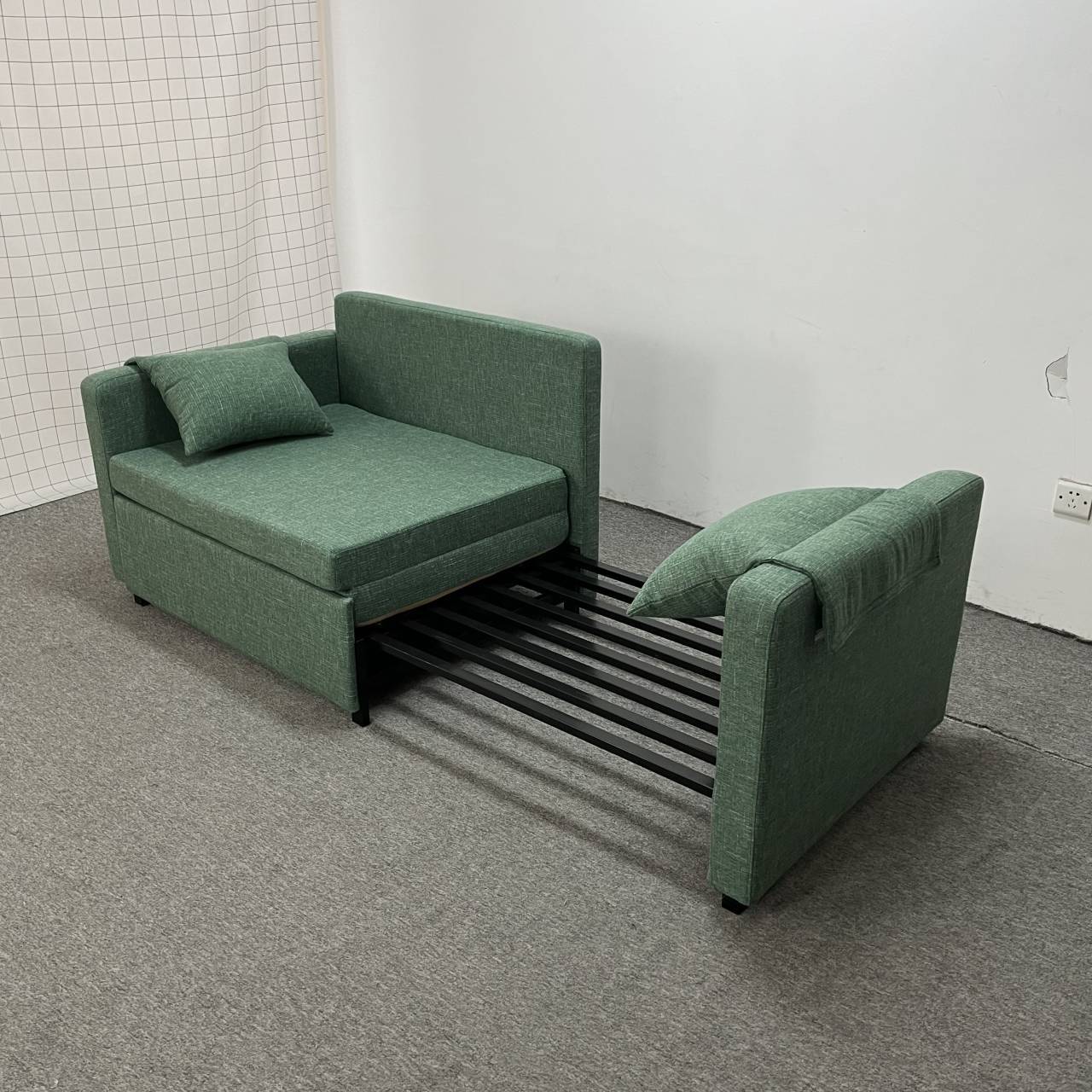 Sofá cama de una sola persona, pequeño apartamento hotel plegable sin lavar tela de tecnología desmontable y lavable sofá de doble uso