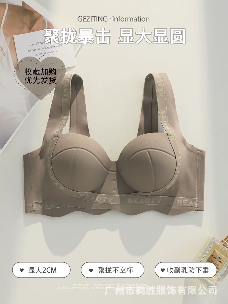 Venta directa de fábrica comercio electrónico transfronterizo Sudeste de Asia Vietnam Tailandia damas sin costuras sujetador de recogida lateral cómodo