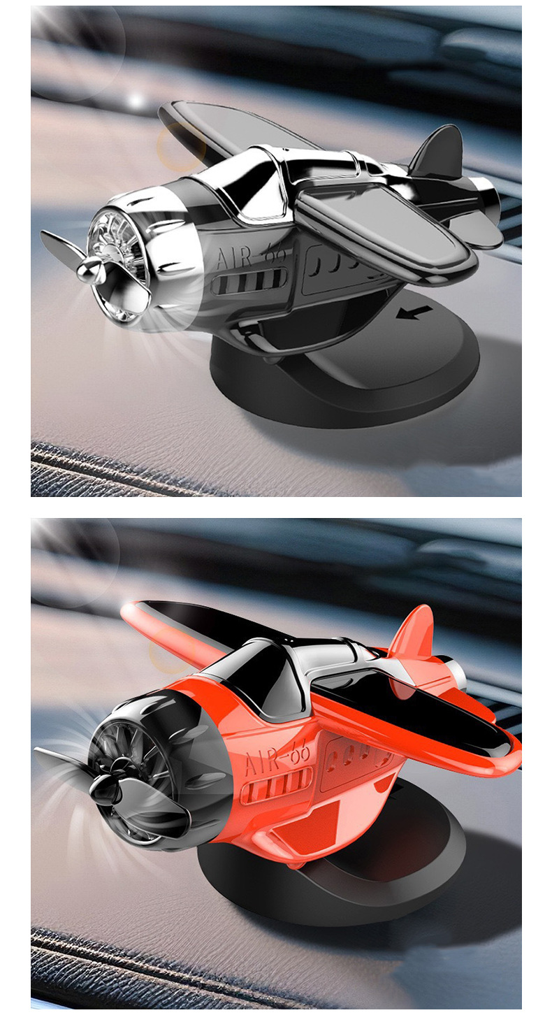 Car-mounted ornaments, cross-border solar-powered rotating airplane car dashboard decorations, car accessories, creative small ornaments