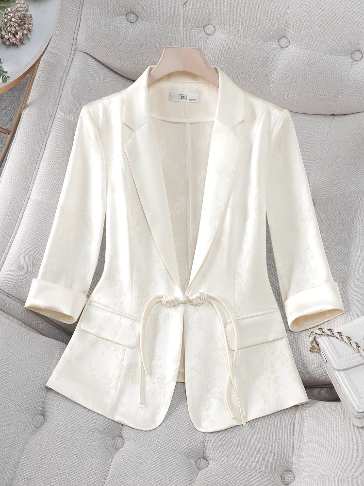 Abbigliamento da donna Giacca da abito di alta qualità 2024 Giacca da abito sottile casual slim fit in stile occidentale estiva_voghion.com