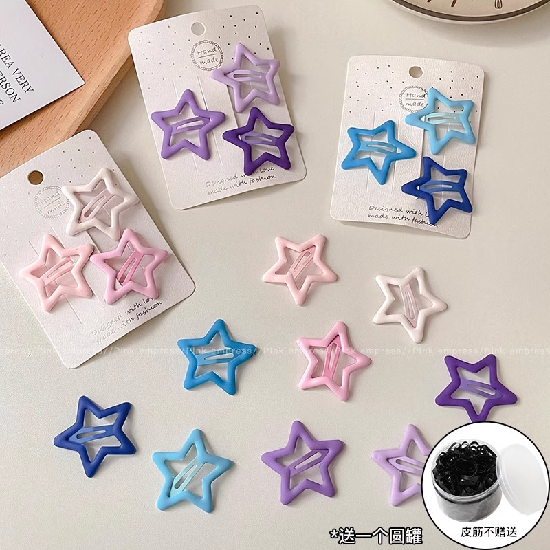 Nuevo clip de BB dopamina de color estrella de pentaco pequeño clip de cabello para niños tocado para niños lindos bordes laterales clip de cabello