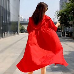 女性のための日焼け止め服 2025 新しいアウターウェア夏薄い緩い韓国スタイル大きいサイズ日焼け止め服ミッドレングス通気性ジャケット