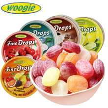 德國Woogie牌綜合水果味糖200g鐵盒裝水果硬糖喜糖果零食包郵