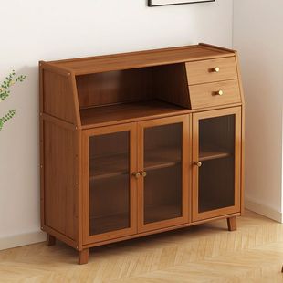 Kitchen Sideboard Retro Side Cabinet Living Room Storage Cabinet Floor-Standing Cabinet Coffee Wall-Mounted Integrated Storage Cabinet Tea Cabinet