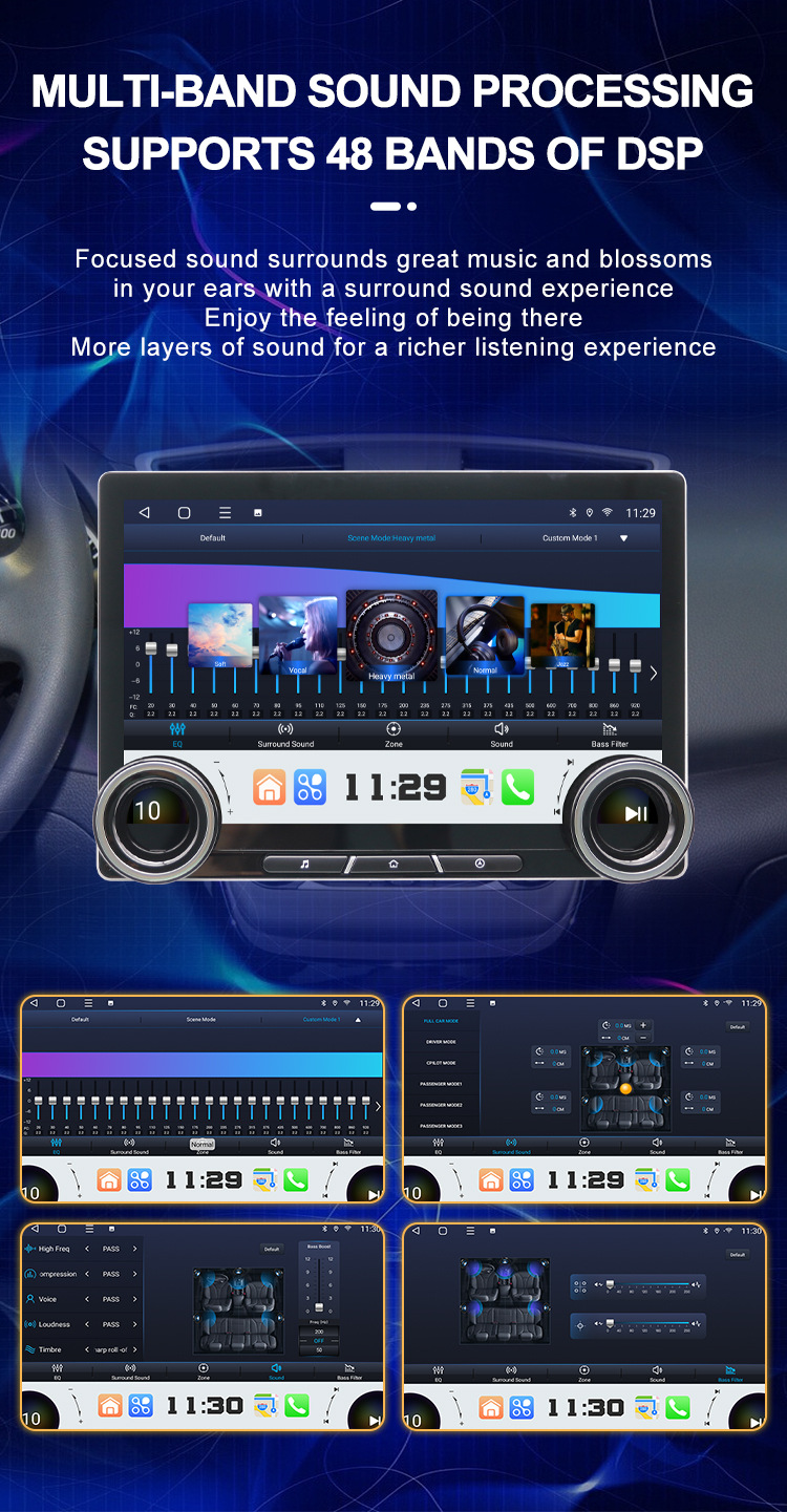 Cross-border exclusive Android large-screen navigation 11.5inch dual-knob car navigation Bluetooth Carplay TS18 car system