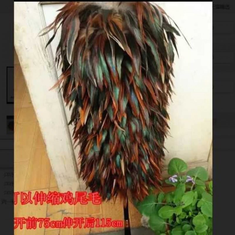 鸡毛掸子真毛加厚纯手工家用汽车用结婚过年除尘扫灰家务老式禅子|undefined