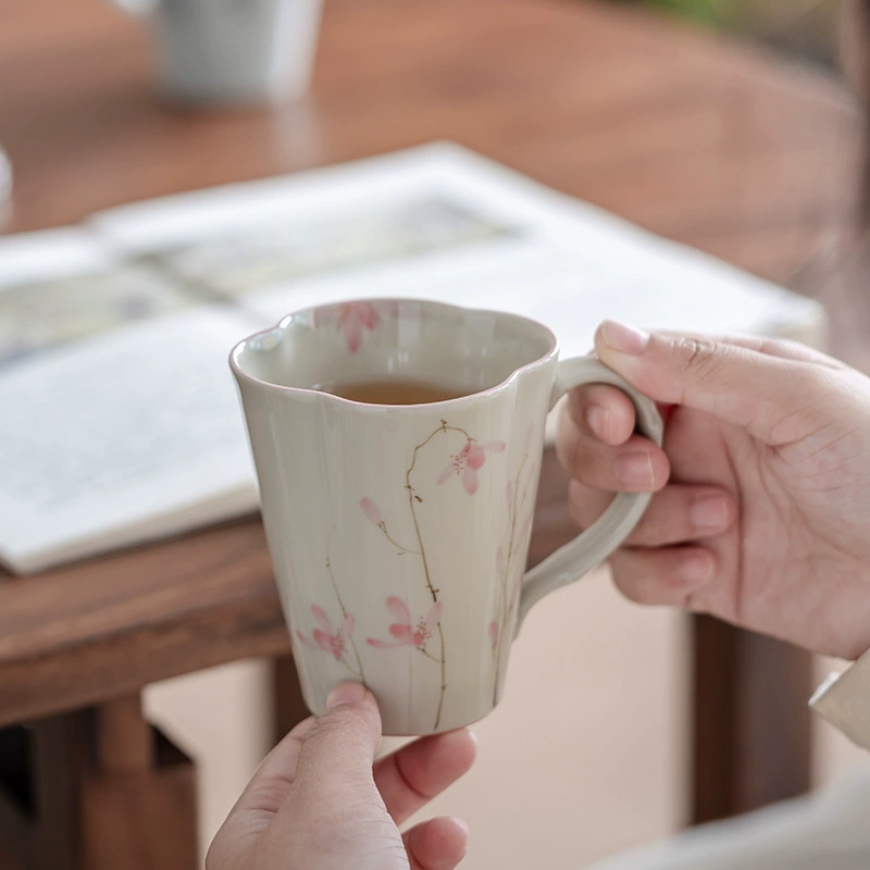 grass and wood gray hand-painted bamboo rhyme and begonia personal cup orchid mug underglaze ceramic tea cup drinking cup master cup