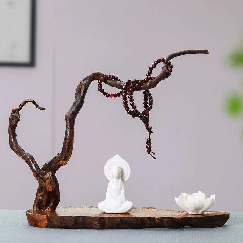 Новый чайно-стильный Zen корень резьба ремесла, деревянная упаковка для чая, комната, ТВ-стойка, крыльцо, персонаж, мягкое декорирование