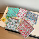 Korean Style Women's Floral Fresh Small Square Scarf All-match Silk Scarf Tourism Decorative Headscarf Hair Belt Scarf Artistic Scarf Spring and Autumn