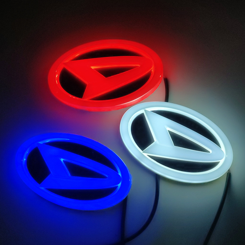 Aplicable a Dafa luminoso logo Daihatsu luz trasera LED luz fría luz luminosa coche logotipo generación de luz transfronteriza