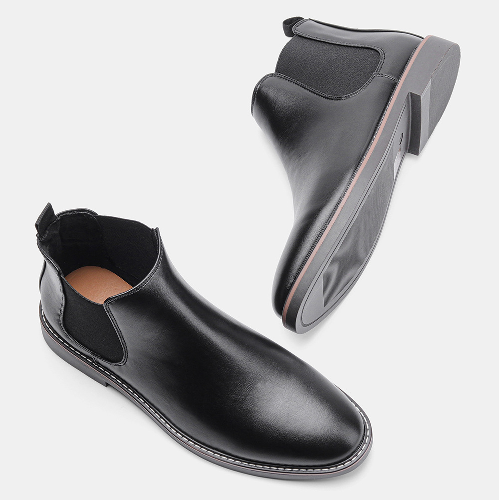 Herren Britische Herrenschuhe Polnische Farbe Mode Retro Herren Übergröße Stiefeletten Stiefeletten_voghion.com