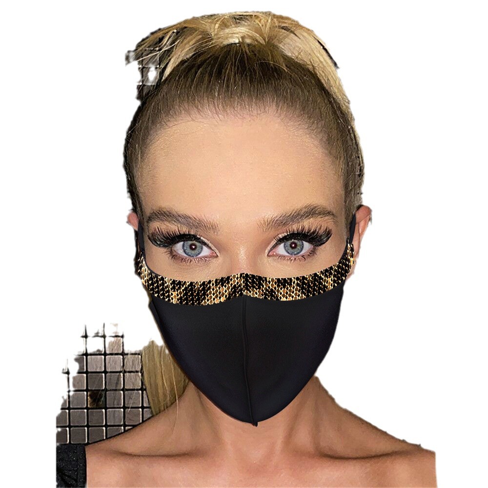 Maschera antipolvere in metallo con strass per donna YX1320_voghion.com