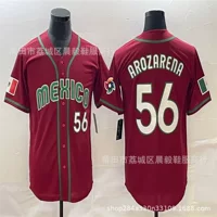 Внешняя торговля оптовая MLB бейсбольный костюм Мексика 56 # AROZARENA вышивка трикотаж для поддержки одного поколения
