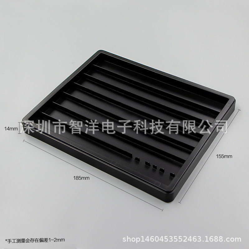 键帽收纳盒吸塑盘带盖子黑色多层可选方形硬质磨砂半透收纳|undefined