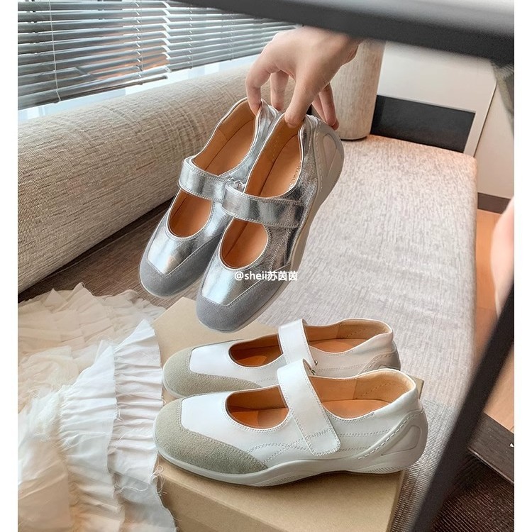 Sheii Su Yinyin se centra en la comodidad ~ Versión aumentada interior Velcro función aumentada Mary Jane zapatos casuales zapatos individuales de mujer